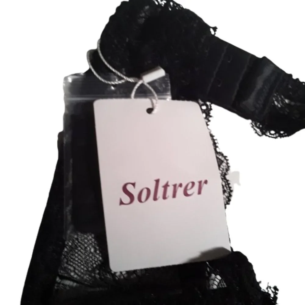 Soltrer Women's Push Up Lace Comfort T-Shirt Bra Padded Underwire Size 40C Black